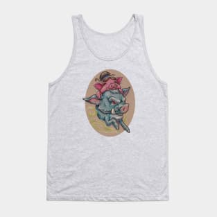 Piggy riding Hog (or a Hog Riding Piggie?) Tank Top